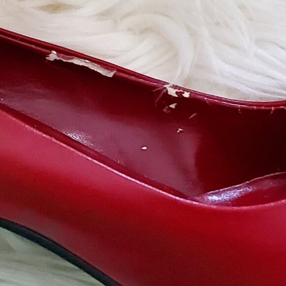 Jones Wear Burgundy Classic Medium Heeled Pumps SZ 7.5 - Picture 10 of 11